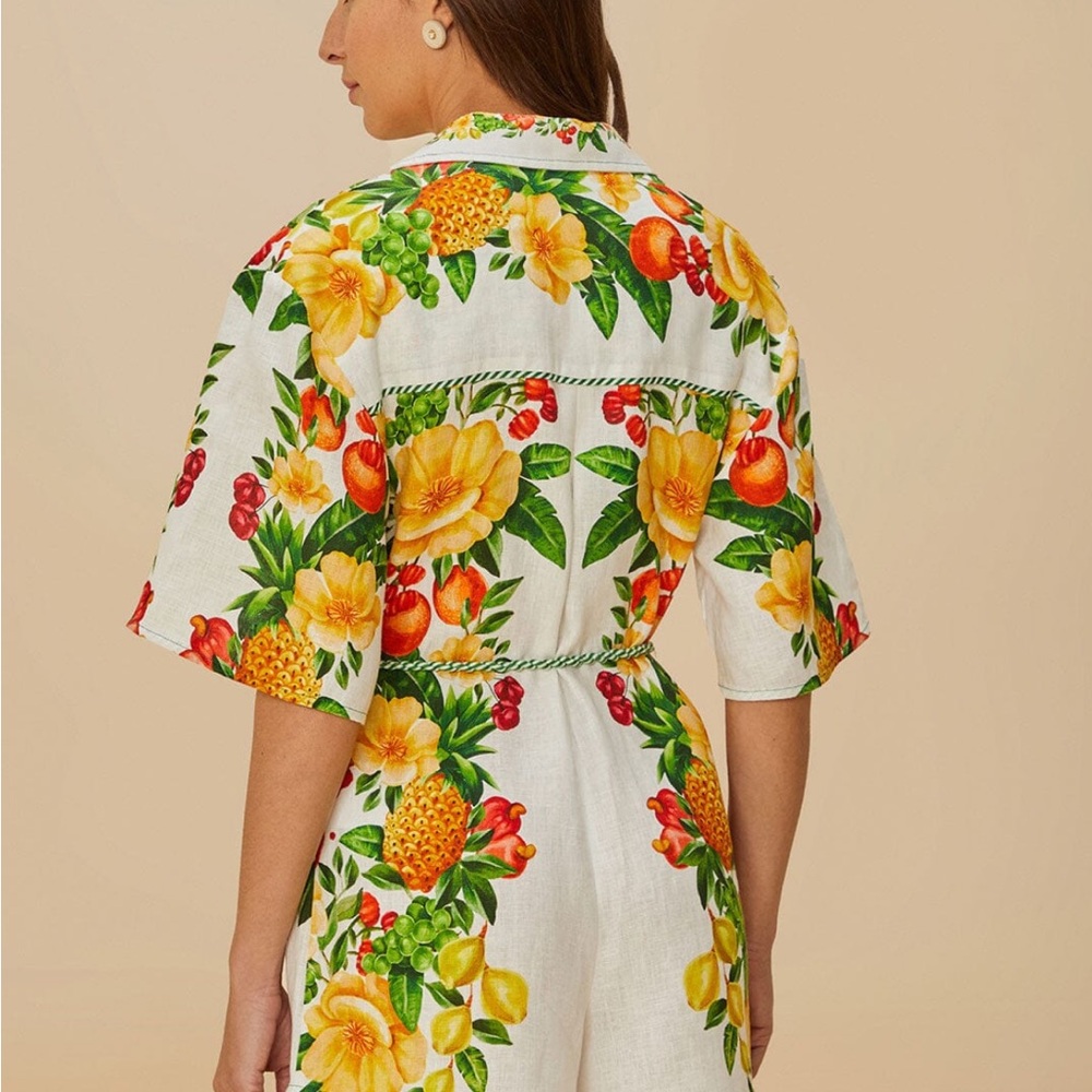 FARM Rio Floral Jumpsuit with Yellow and Green Accents - Picture 4 of 4